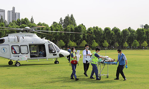 화성 전지공장 환자 헬기 이송